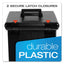 Portable File Boxes, Letter Files, 13.88" X 14" X 11.13", Black