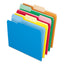 Interior File Folders, 1/3-cut Tabs: Assorted, Letter Size, Black/gray, 100/box