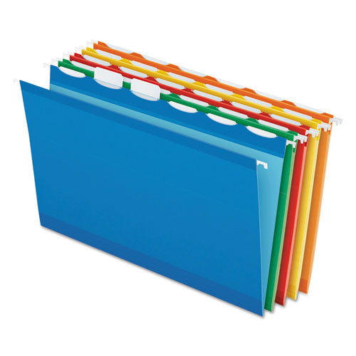Ready-tab Colored Reinforced Hanging Folders, Legal Size, 1/6-cut Tabs, Assorted Colors, 25/box