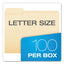 Smartshield Top Tab File Folders, 1/3-cut Tabs: Assorted, Letter Size, Manila, 100/box