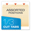 Smartshield Top Tab File Folders, 1/3-cut Tabs: Assorted, Letter Size, Manila, 100/box