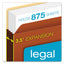 File Pocket With Tyvek, 3.5" Expansion, Legal Size, Redrope, 10/box