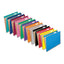 Colored Hanging Folders, Letter Size, 1/5-cut Tabs, Blue, 25/box