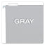 Colored Hanging Folders, Letter Size, 1/5-cut Tabs, Gray, 25/box