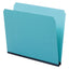 Pressboard Expanding File Folders, Straight Tabs, Letter Size, 1" Expansion, Blue, 25/box