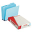Pressboard Expanding File Folders, 1/3-cut Tabs: Assorted, Legal Size, 1" Expansion, Blue, 25/box