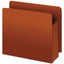 Heavy-duty End Tab File Pockets, 3.5" Expansion, Legal Size, Red Fiber, 10/box