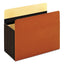 Extra-wide Heavy-duty File Pockets, 3.5" Expansion, Letter Size, Redrope, 10/box