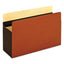 Heavy-duty File Pockets, 3.5" Expansion, Legal Size, Redrope, 25/box