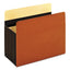 Heavy-duty File Pockets, 3.5" Expansion, Legal Size, Redrope, 25/box
