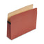 Earthwise By Pendaflex Recycled File Pockets, 5.25" Expansion, Letter Size, Red Fiber