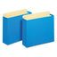 File Cabinet Pockets, 3.5" Expansion, Letter Size, Blue, 10/box