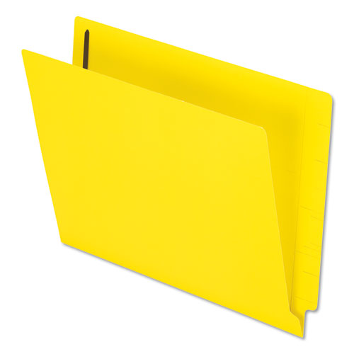 Colored Reinforced End Tab Fastener Folders, 0.75" Expansion, 2 Fasteners, Letter Size, Red Exterior, 50/box