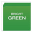 Double-ply Reinforced Top Tab Colored File Folders, Straight Tabs, Letter Size, 0.75" Expansion, Bright Green, 100/box