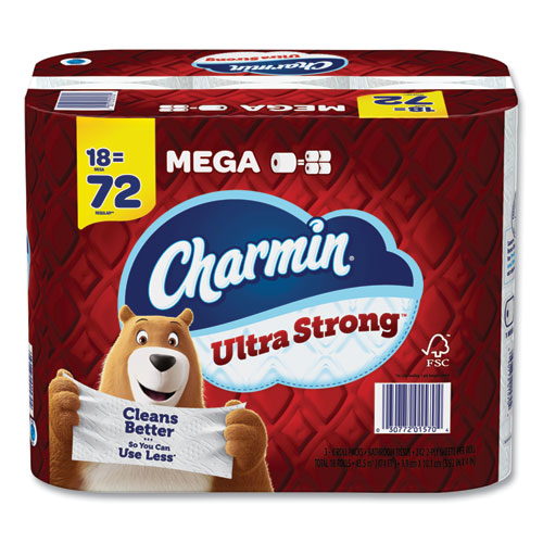 Ultra Strong Bathroom Tissue, Septic Safe, 2-ply, White, 264 Sheet/roll, 18/pack