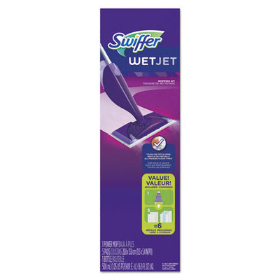 Wetjet Mop, 11 X 5 White Cloth Head, 46" Purple/silver Aluminum/plastic Handle