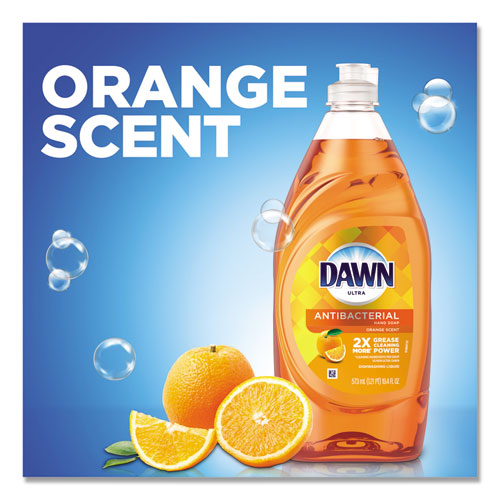 Ultra Antibacterial Dishwashing Liquid, Orange Scent, 28 Oz Bottle