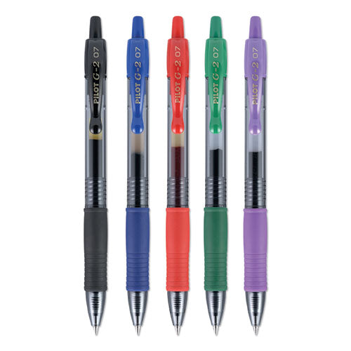 G2 Premium Gel Pen, Retractable, Fine 0.7 Mm, Navy Blue Ink, Smoke Barrel, Dozen