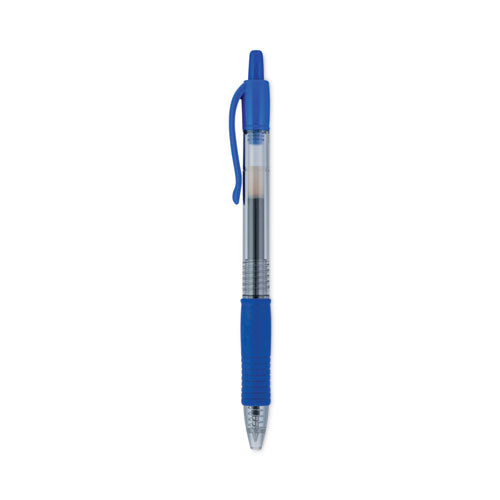 G2 Premium Gel Pen Convenience Pack, Retractable, Extra-fine 0.38 Mm, Blue Ink, Clear/blue Barrel, Dozen
