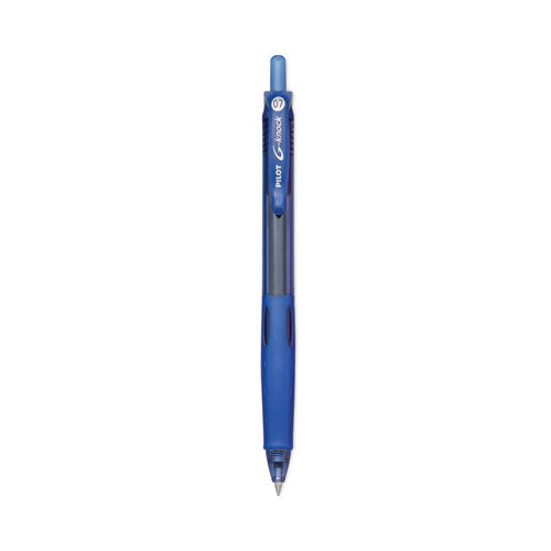 G-knock Begreen Gel Pen, Retractable, Fine 0.7 Mm, Blue Ink, Blue Barrel, Dozen