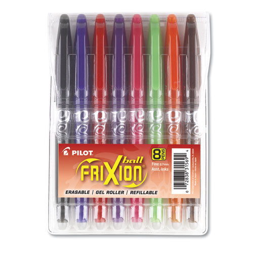 Frixion Ball Erasable Gel Pen, Stick, Fine 0.7 Mm, Black Ink, Black Barrel