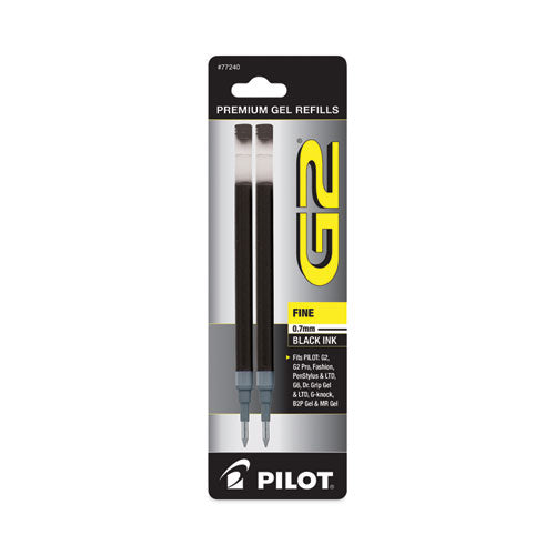 Refill For Pilot B2p, Dr Grip, G2, G6, Mr Metropolitan, Precise Begreen And Q7 Gel Pens, Fine Tip, Black Ink, 2/pack