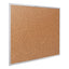 Classic Series Cork Bulletin Board, 36 X 24, Natural Surface, Silver Anodized Aluminum Frame