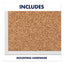 Classic Series Cork Bulletin Board, 36 X 24, Natural Surface, Silver Anodized Aluminum Frame
