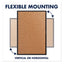 Classic Series Cork Bulletin Board, 48 X 36, Natural Surface, Black Aluminum Frame