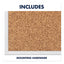 Classic Series Cork Bulletin Board, 60 X 36, Natural Surface, Silver Anodized Aluminum Frame