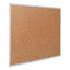 Classic Series Cork Bulletin Board, 60 X 36, Natural Surface, Silver Anodized Aluminum Frame