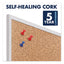 Classic Series Cork Bulletin Board, 96 X 48, Natural Surface, Silver Anodized Aluminum Frame