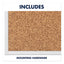 Classic Series Cork Bulletin Board, 96 X 48, Natural Surface, Silver Anodized Aluminum Frame