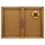 Enclosed Indoor Cork Bulletin Board With One Hinged Door, 24 X 36, Natural Surface, Silver Aluminum Frame