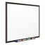 Classic Series Porcelain Magnetic Dry Erase Board, 36 X 24, White Surface, Black Aluminum Frame