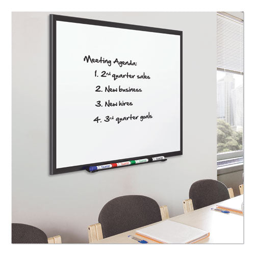 Classic Series Porcelain Magnetic Dry Erase Board, 72 X 48, White Surface, Black Aluminum Frame