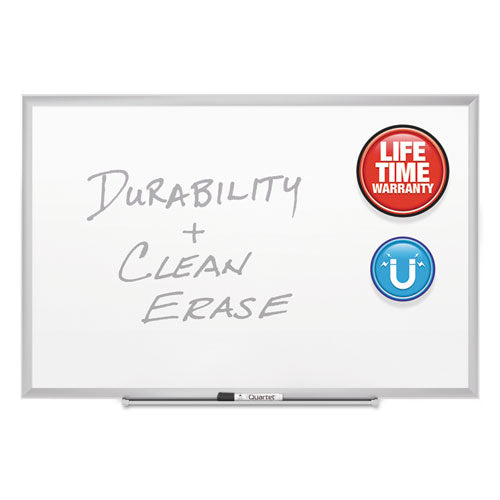 Classic Series Porcelain Magnetic Dry Erase Board, 96 X 48, White Surface, Black Aluminum Frame