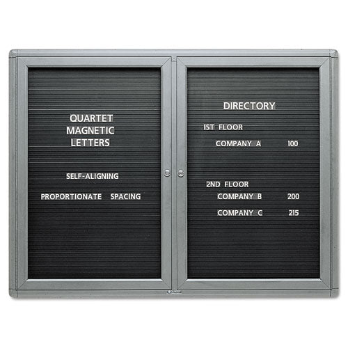 Enclosed Magnetic Directory, One Door, 48 X 36, Graphite Aluminum Frame