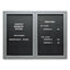 Enclosed Magnetic Directory, One Door, 48 X 36, Graphite Aluminum Frame