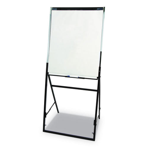 Futura Dry Erase Presentation Easel, 26 X 35, White Surface, Black Steel Frame