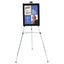 Lightweight Telescoping Tripod Easel, 38" To 66" High, Aluminum, Silver