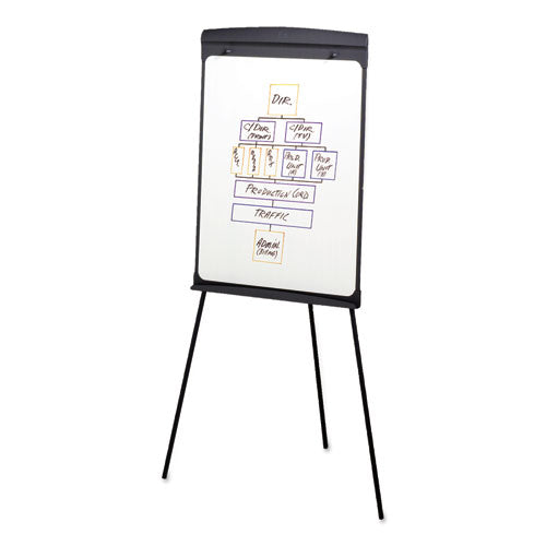 Magnetic Dry Erase Easel, 27 X 35, Graphite Surface, Graphite Plastic Frame