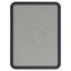 Contour Granite Board, 36 X 24, Granite Gray Surface, Black Plastic Frame