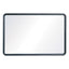 Contour Dry Erase Board, 24 X 18, Melamine White Surface, Black Plastic Frame