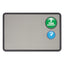 Contour Fabric Bulletin Board, 36 X 24, Light Blue Surface, Navy Blue Plastic Frame