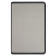 Contour Fabric Bulletin Board, 48 X 36, Gray Surface, Black Plastic Frame