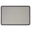 Contour Fabric Bulletin Board, 48 X 36, Gray Surface, Black Plastic Frame