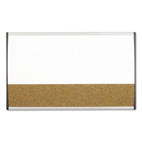 Arc Frame Cubicle Cork Board, 30 X 18, Natural Surface, Silver Aluminum Frame