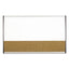 Arc Frame Cubicle Dry Erase/cork Board, 30 X 18, Natural/white Surface, Silver Aluminum Frame