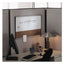 Arc Frame Cubicle Dry Erase/cork Board, 30 X 18, Natural/white Surface, Silver Aluminum Frame
